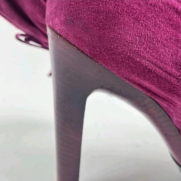Gucci Tom Ford Collection 2004 Purple Suede Slouch Boots Women’s Size 10 - Picture 4 of 10